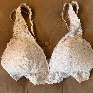 Aerie Lace floral Bralette Light Lavender